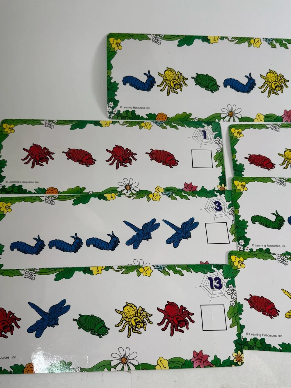 Learning Resources Backyard Bugs Pattern Complete Cards W/ 90 Total Bugs